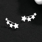 Hypoallergenic Star Sequence Ear Climber Earrings
