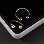 Double Ball Open Adjustable Knuckle Ring