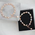 Lyra Natural Freshwater Pearl Adjustable Rice Bead Bracelet