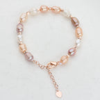 Lyra Natural Freshwater Pearl Adjustable Rice Bead Bracelet