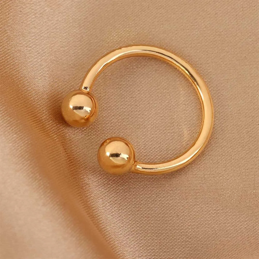 Double Ball Open Adjustable Knuckle Ring