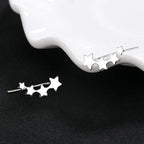 Hypoallergenic Star Sequence Ear Climber Earrings