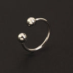 Double Ball Open Adjustable Knuckle Ring