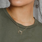 Cascading Gold Multi-Tier Link & Pendant Layered Necklace