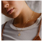 Cascading Gold Multi-Tier Link & Pendant Layered Necklace