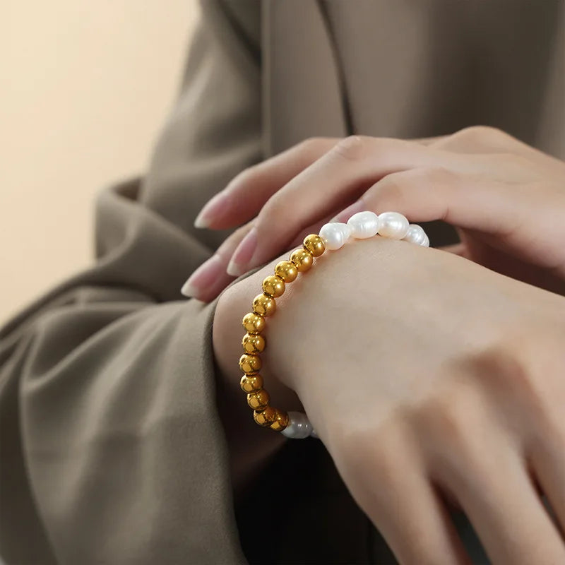 Calla Freshwater Pearl and Beaded Bracelet