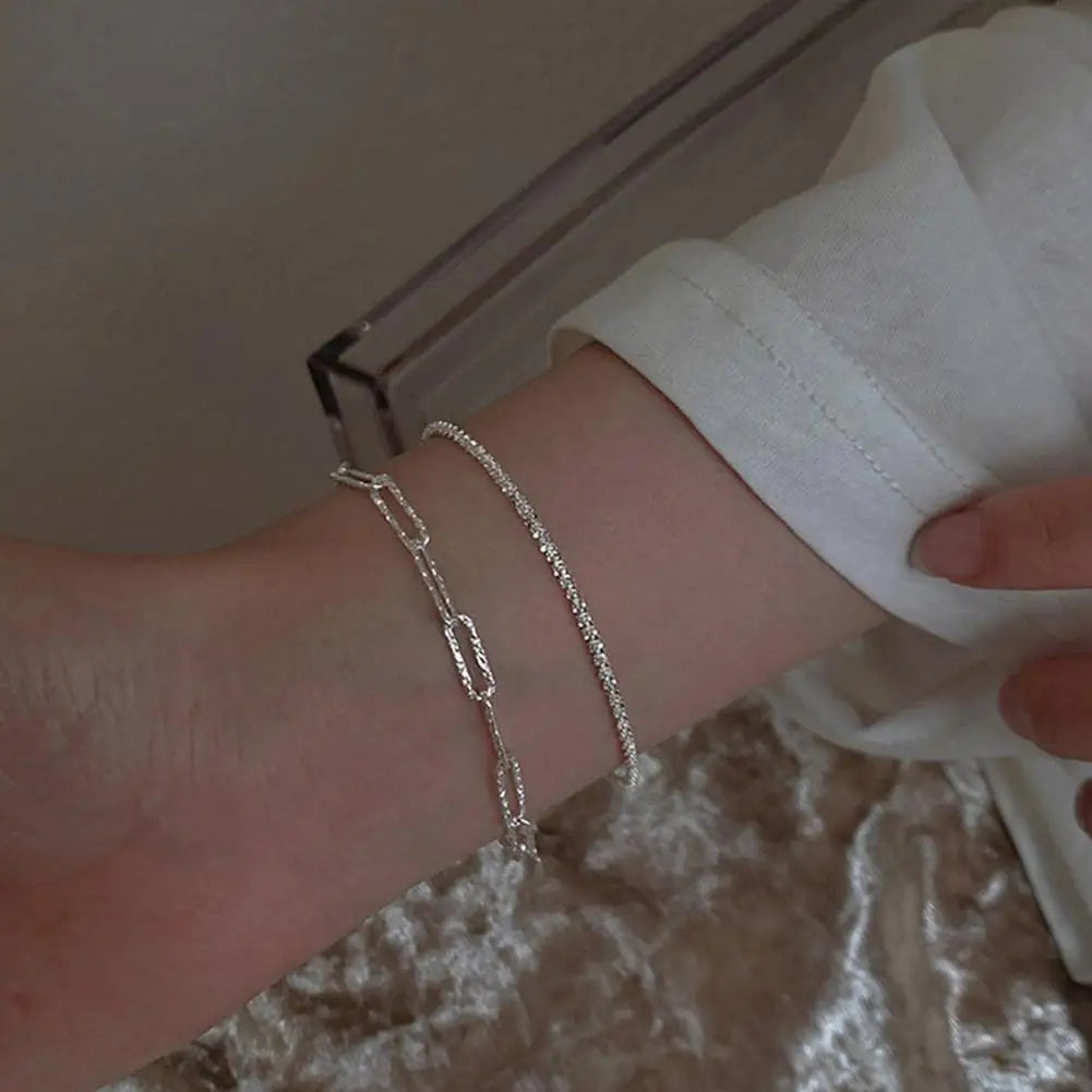 Lumin Delicate Light-Reflecting Chain Bracelet