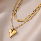 Artisan 316L Stainless Steel Sculpted Heart Choker