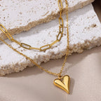 Artisan 316L Stainless Steel Sculpted Heart Choker