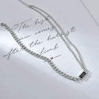 Vintage Gold Green Zircon Asymmetry Charm Necklace