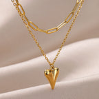 Artisan 316L Stainless Steel Sculpted Heart Choker
