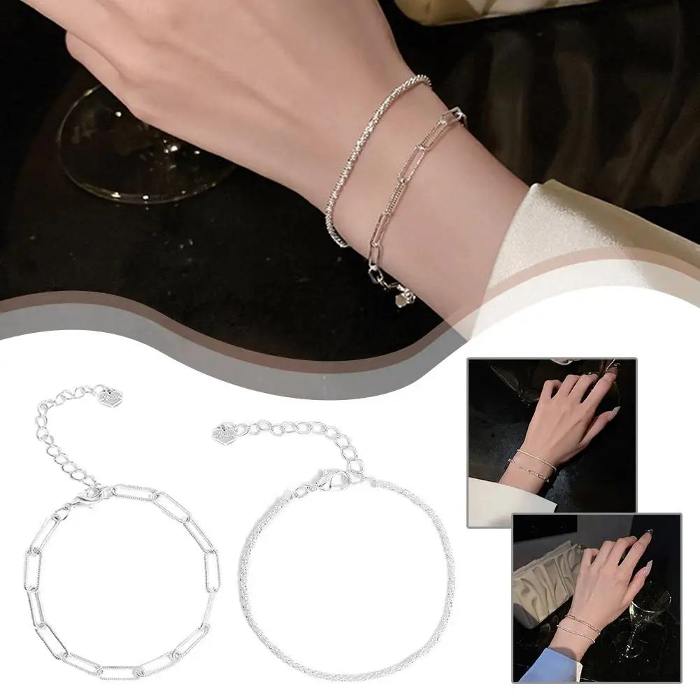 Lumin Delicate Light-Reflecting Chain Bracelet