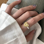 Irregular Shell Overlapping 925 Sterling Silver Ring