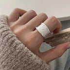 Irregular Shell Overlapping 925 Sterling Silver Ring