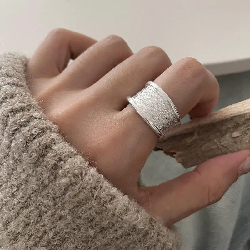 Irregular Shell Overlapping 925 Sterling Silver Ring