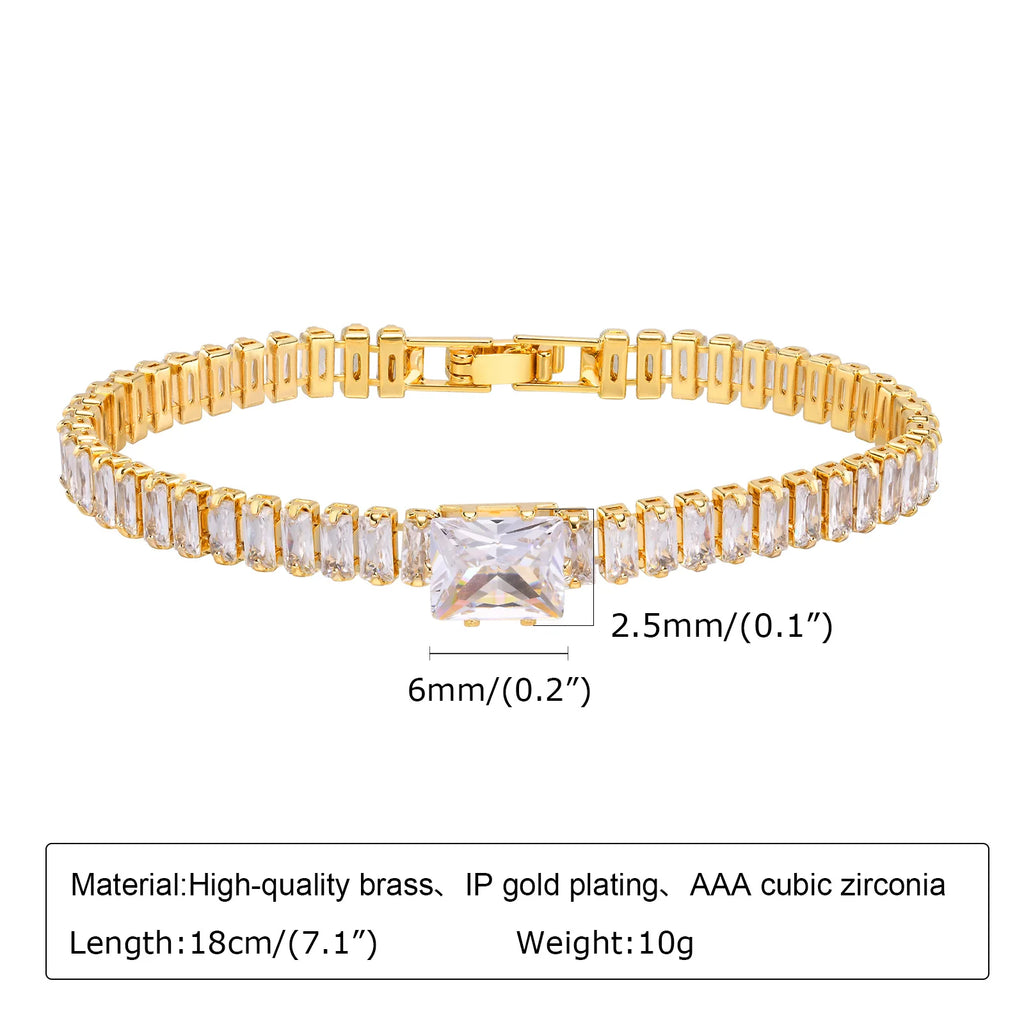Dahlia 14K Gold Plated Paperclip & Watch Strap Bracelet