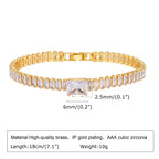 Dahlia 14K Gold Plated Paperclip & Watch Strap Bracelet