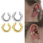 2-Piece Chunky Statement Non-Pierced Ear Cuff Set