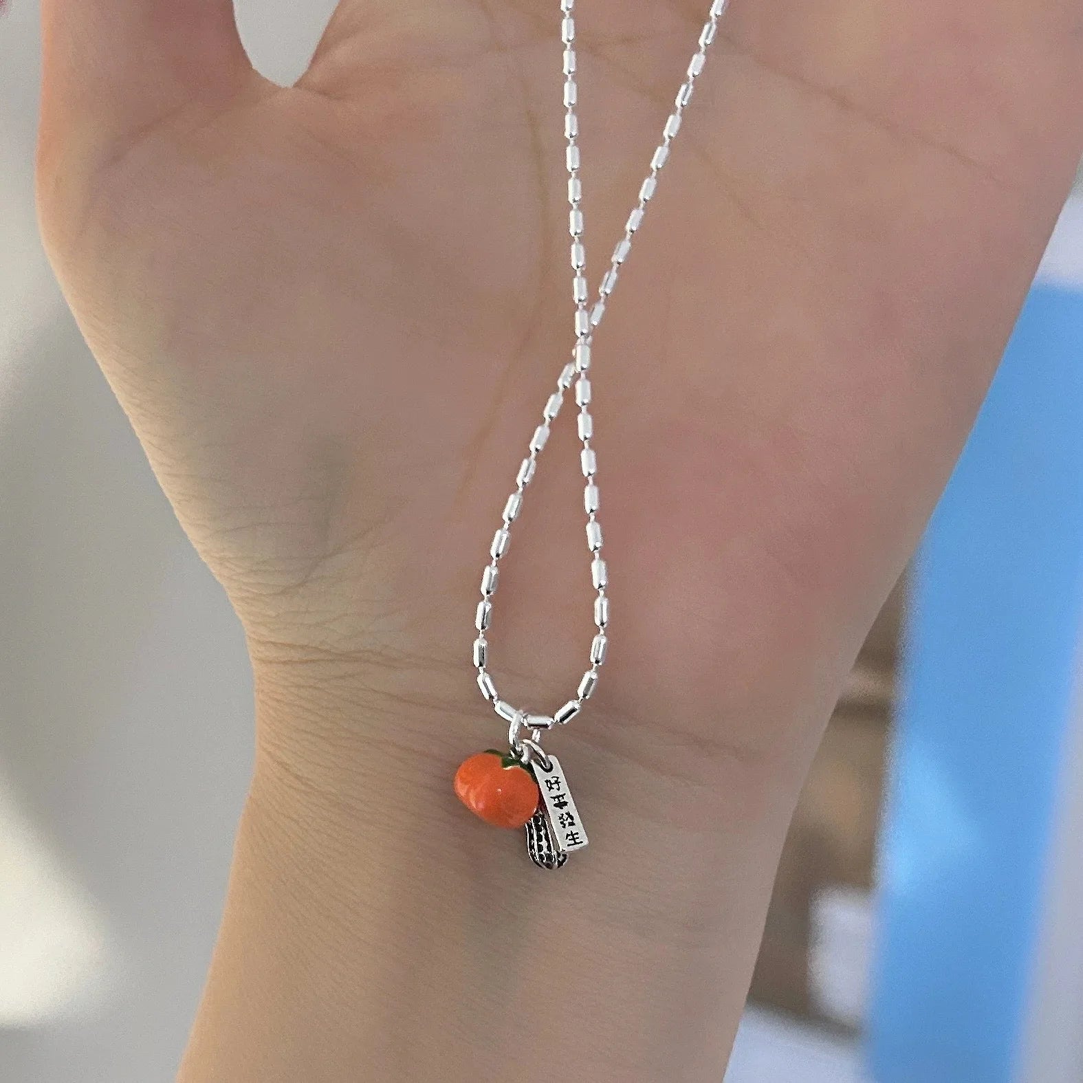 925 Sterling Silver Simple Pearl Pendant Necklace