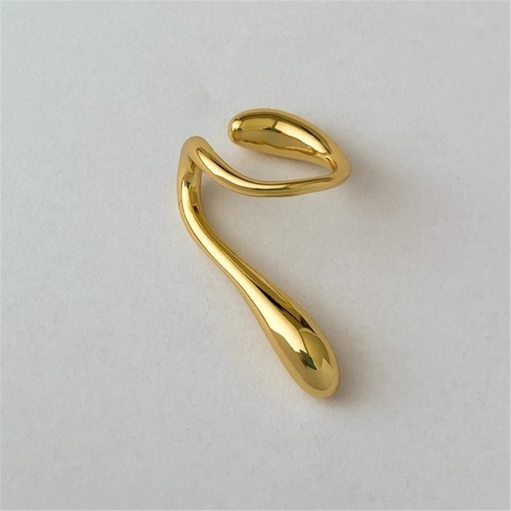 Minimalist Geometric Teardrop Non-Pierced Ear Cuff