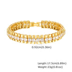 Dahlia 14K Gold Plated Paperclip & Watch Strap Bracelet