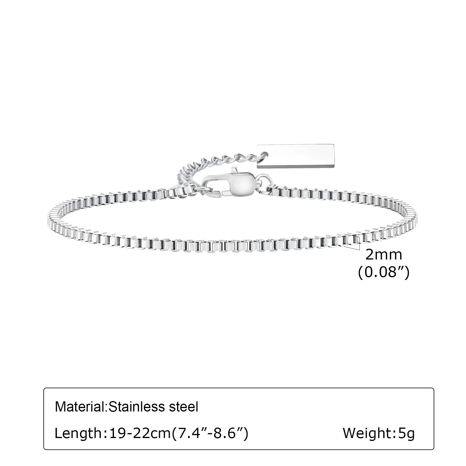 Nexus Stainless Steel Cuban and Rope Chain Bracelet Set