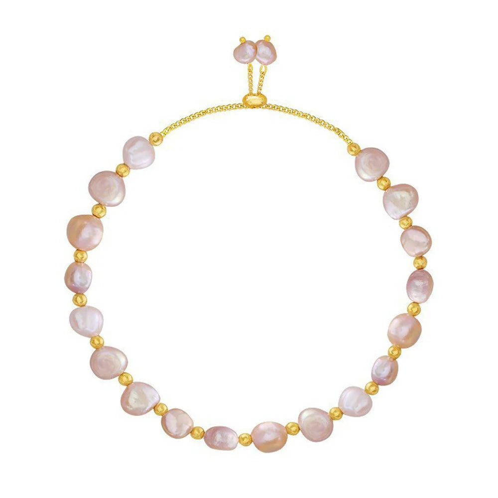 Serena Baroque Simulated Pearl Bangle Bracelet