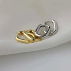 Geometric Gold-Tone U-Shape Hoop Earrings