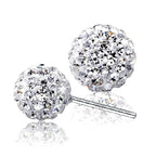 Micro Crystal Disco Ball Stud Earrings