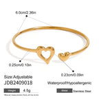 Astrid Oval Pearl and Open Heart Cuff Bangle