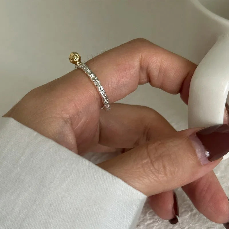 Irregular Shell Overlapping 925 Sterling Silver Ring