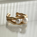 Irregular Shell Overlapping 925 Sterling Silver Ring