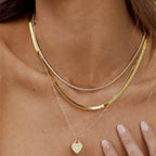 Vintage Geometric Crystal Multi-Tier Snake Chain Necklace