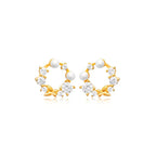 925 Silver Needle Pearl Huggie Hoop Earrings