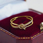 Chloe Gold-Plated Sterling Silver Double Knot Ring