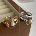 Irregular Shell Overlapping 925 Sterling Silver Ring