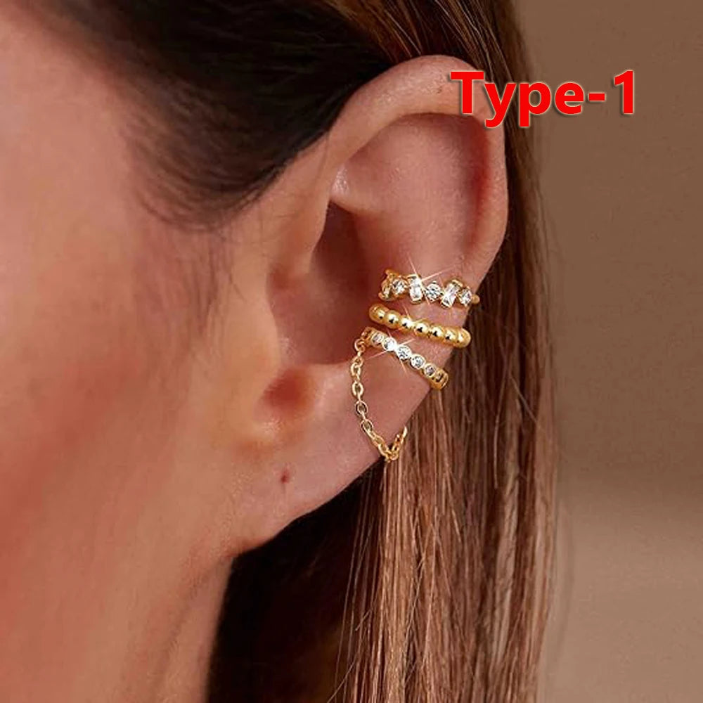 Dainty 14K Gold Plated Non-Pierced Cartilage Ear Cuff