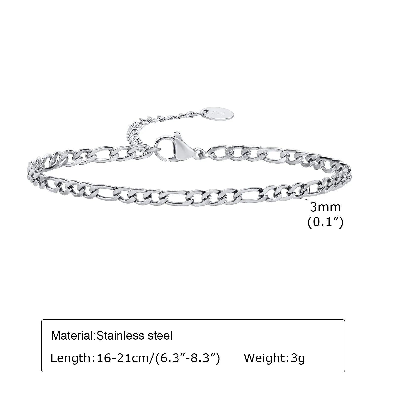 Nexus Stainless Steel Cuban and Rope Chain Bracelet Set
