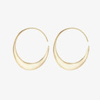 Concise Vintage Gold-Plated Hoop Earrings