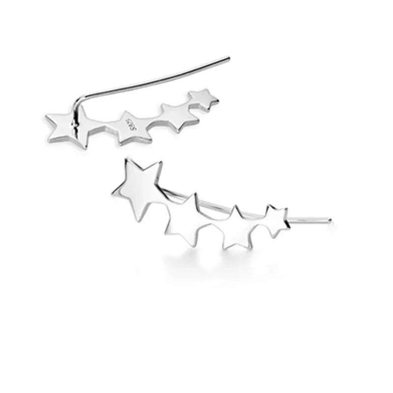 Hypoallergenic Star Sequence Ear Climber Earrings