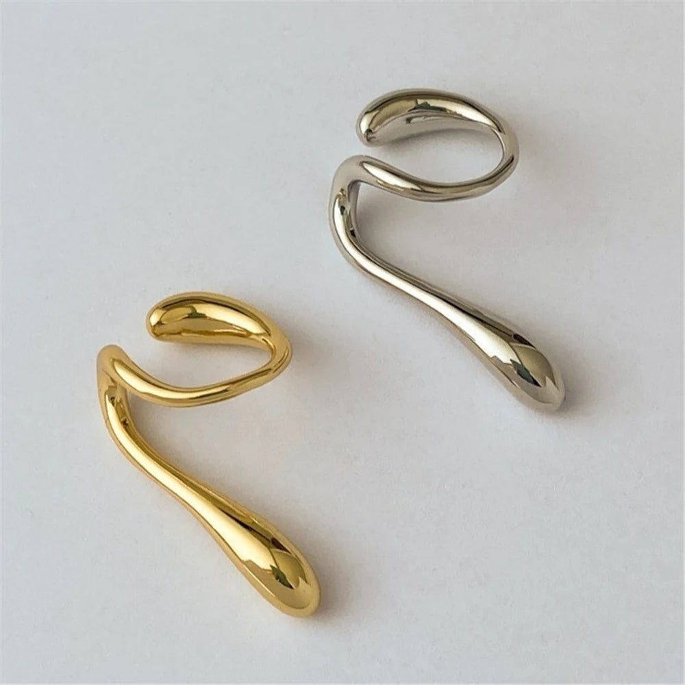 Minimalist Geometric Teardrop Non-Pierced Ear Cuff