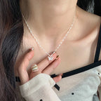 925 Sterling Silver Simple Pearl Pendant Necklace