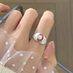 Irregular Shell Overlapping 925 Sterling Silver Ring
