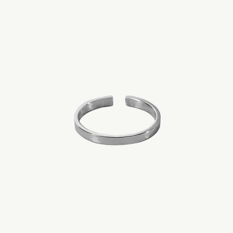 Minimalist Smooth Geometric 925 Sterling Silver Ring