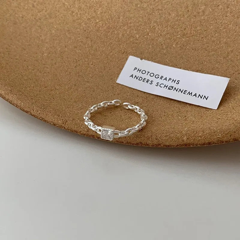 Irregular Shell Overlapping 925 Sterling Silver Ring