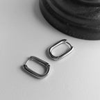 Geometric Gold-Tone U-Shape Hoop Earrings