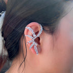 Geometric CZ Luxury Statement Ear Cuff Climber Earrings