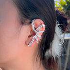 Geometric CZ Luxury Statement Ear Cuff Climber Earrings