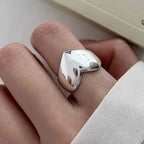 Irregular Shell Overlapping 925 Sterling Silver Ring