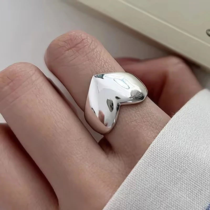 Irregular Shell Overlapping 925 Sterling Silver Ring